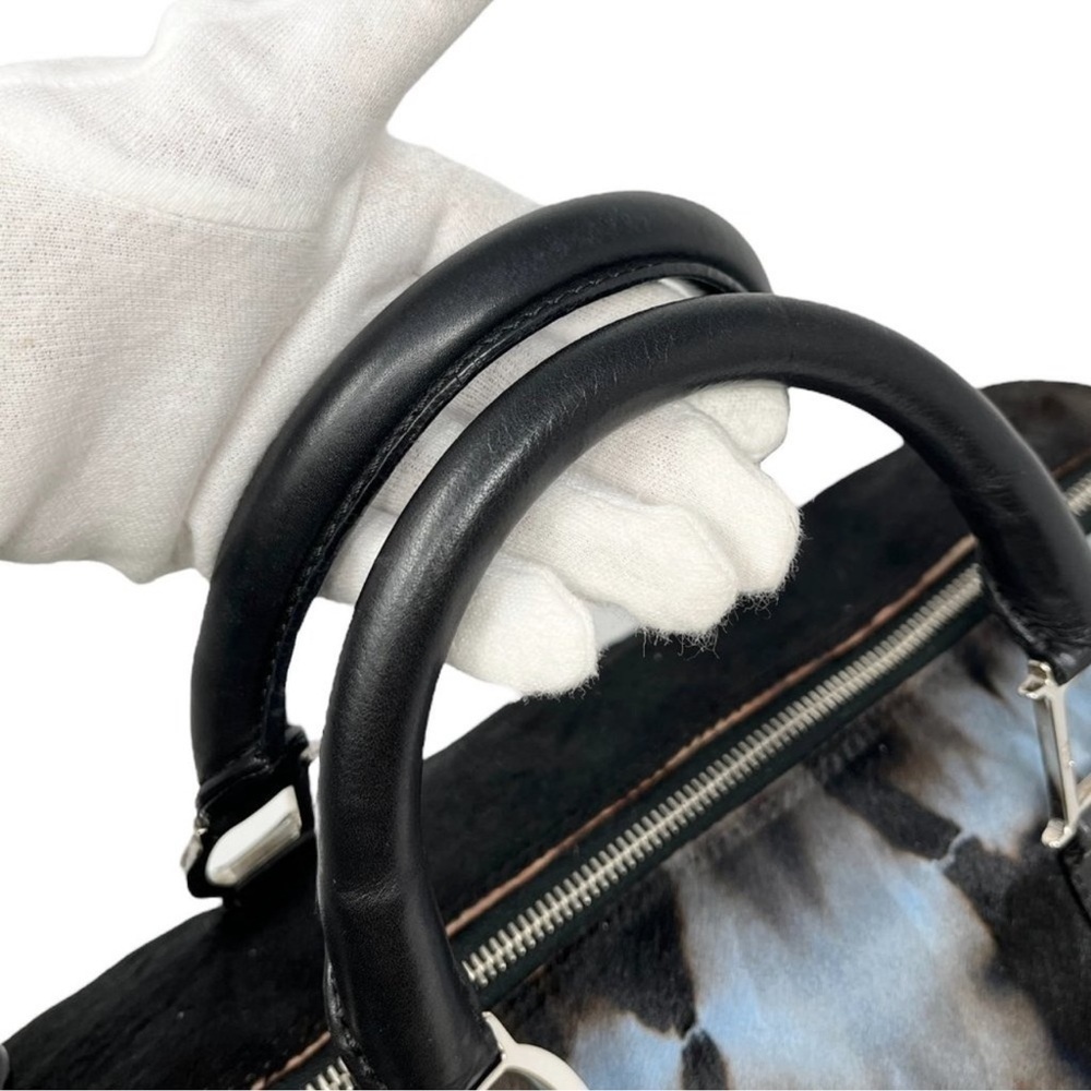 Christian Dior Vintage Logo Traveling Bag Tie Dye Black
Blue Calf Hair [102923] - Picture 12 of 15